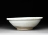 White ware bowl with thick rolled rim (side)