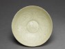 White ware bowl with stylized floral decoration (top)