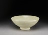 White ware bowl with stylized floral decoration (oblique)