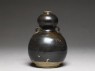 Black ware vase in double-gourd form (side)