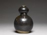 Black ware vase in double-gourd form (side)