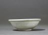 White ware bowl with thick rolled rim (side)