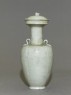 Greenware vase with floral decoration (side)