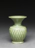 Greenware vase with diamond-shapes (oblique)