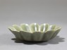 Greenware dish with fluted sides (oblique)