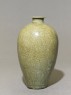 Greenware meiping, or plum blossom, vase with peony scroll decoration (side)