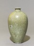 Greenware meiping, or plum blossom, vase with peony scroll decoration (side)