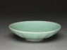 Shallow greenware dish with fluting (oblique)