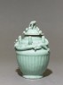 Greenware funerary jar with dragon (side)