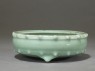 Greenware bulb bowl with bosses (oblique)