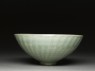 Greenware bowl with lotus petals (side)
