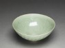 Greenware bowl with lotus petals (oblique)