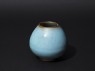 Jar with blue glaze (oblique)