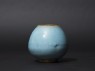 Jar with blue glaze (side)