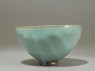 Deep bowl with blue glaze (side)