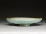 Shallow dish with blue glaze (side)