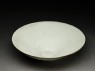 White ware bowl with floral decoration (oblique)