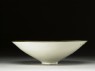 White ware bowl with floral decoration (side)