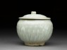 White ware jar with lotus leaf decoration (side)