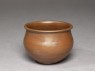 Ding type jar with russet iron glaze (oblique)