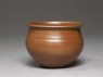 Ding type jar with russet iron glaze (oblique)