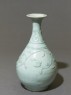 White ware vase with floral decoration (oblique)