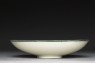 White ware bowl with lotus design (side)