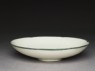 White ware bowl with lotus design (oblique)
