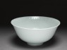 White ware bowl with fluted decoration (oblique)