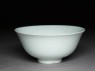 White ware bowl with fluted decoration (oblique)