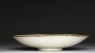White ware dish with floral decoration (side)