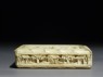 Ivory puzzle box with figures in a garden (side)