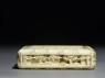 Ivory puzzle box with figures in a garden (side)