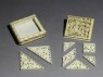 Ivory puzzle box with figures in a garden (oblique, open)