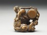 Netsuke in the form of Raiden, the god of thunder (side)