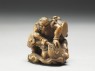 Netsuke in the form of Raiden, the god of thunder (side)