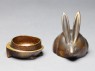Kōgō, or incense box, in the form of a hare (oblique, open)