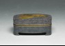 Kobako, or small box, with flowers and shells (oblique)