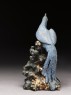 Blue Bizen ware figure of a phoenix (side)