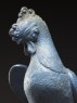 Blue Bizen ware figure of a phoenix (detail, head of bird)