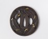 Tsuba with persimmon leaves (back)