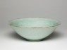 White ware bowl with flowers (oblique)