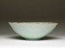White ware bowl with flowers (side)
