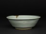 Small greenware bowl with slip decoration (oblique)