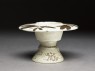Cizhou type cup stand with floral decoration (side)
