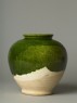 Green-glazed jar (side)