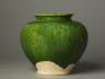 Green-glazed jar (side)