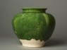 Green-glazed jar (side)