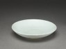 White ware dish with floral decoration (oblique)