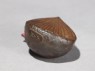 Netsuke in the form of a chestnut (oblique)